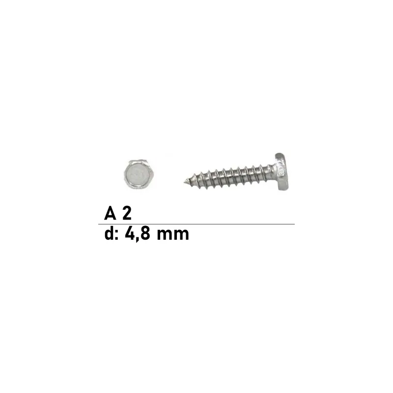 Abverkauf Blechschraube DIN 7976 - ISO 1479 - 4,8x100 mm - Sechskant - A2 - 200 Stück