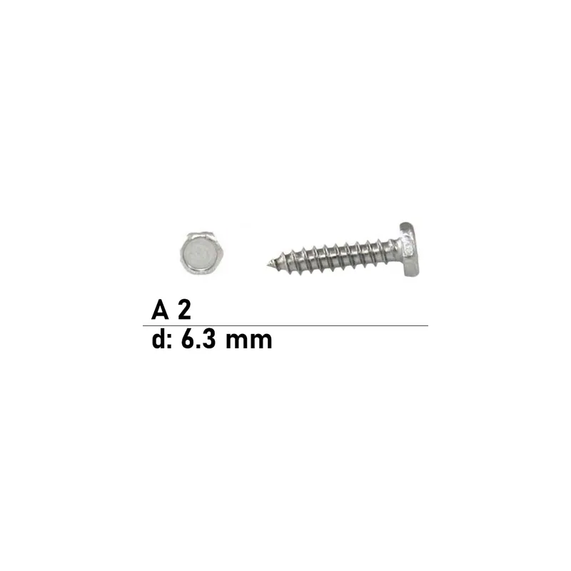 Abverkauf Blechschraube DIN 7976 - ISO 1479 - 6,3x100 mm - Sechskant - A2 - 200 Stück