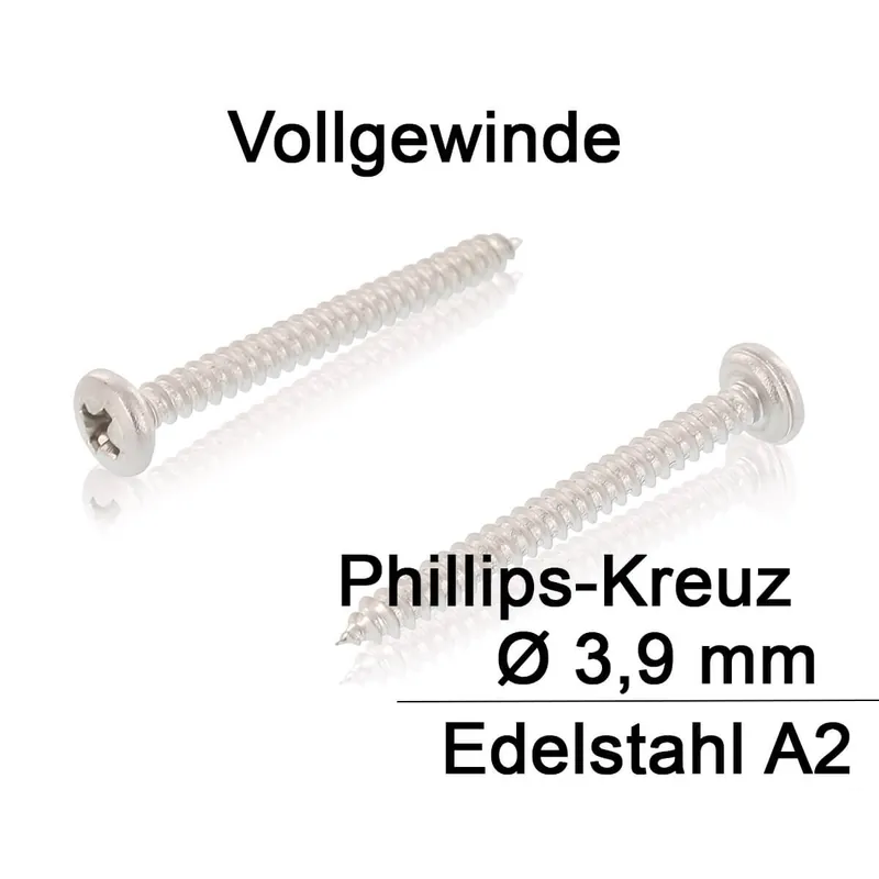 Aktuell Art. 9065 A2 C 3,9X19 H Blechschrauben mit Kappenkopf ähnlich DIN 7981 - 1000 Stück