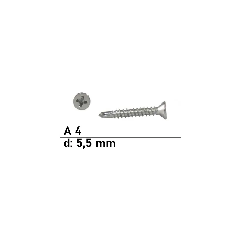 Abverkauf DIN 7504 Bohrschraube - A4 - Form O - PH - 5,5x19 - 1000 Stück