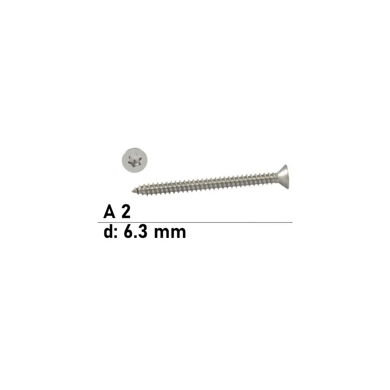 Abverkauf ISO 14586 Blechschrauben TX Form C Edelstahl A2 - Durchmesser 6.3 mm