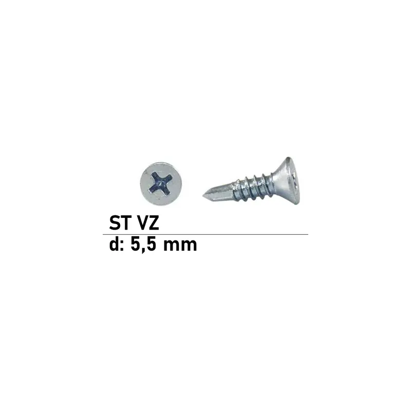 Abverkauf ISO 15482 Bohrschrauben - verzinkt - PH - Form O - 5,5 mm