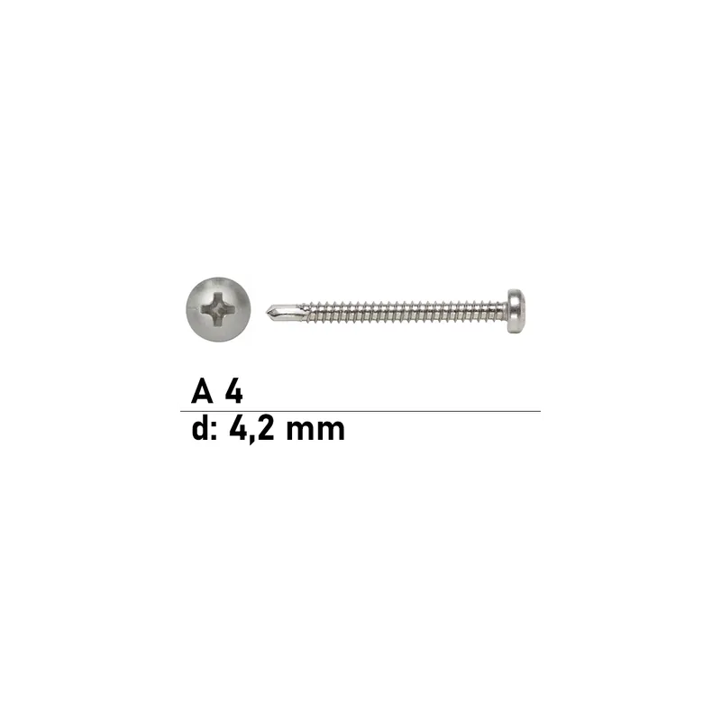 Aktuell DIN 7504 Bohrschrauben - Form M - Edelstahl A4 - PH - 4,2 mm