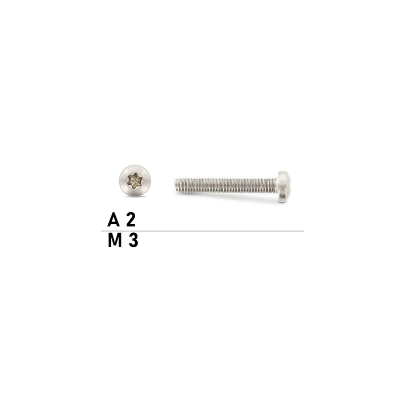 Abverkauf DIN 7500 Gewindefurchende Schrauben TX Form C Edelstahl A2 - Durchmesser M3
