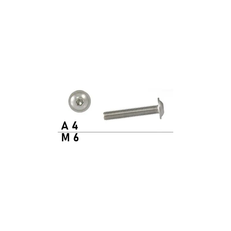 ISO 7380mF Flachrundkopfschrauben ISK mit Flansch Edelstahl A4 - Durchmesser M6 10 500 Beliebt