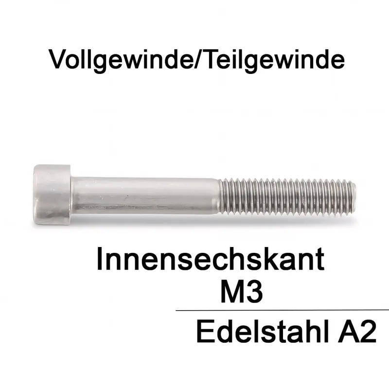 Zylinderschrauben ISO 4762 / DIN 912 – M3x40 – Innensechskant – A2 – 100 Stück (Reyher) Must-Have