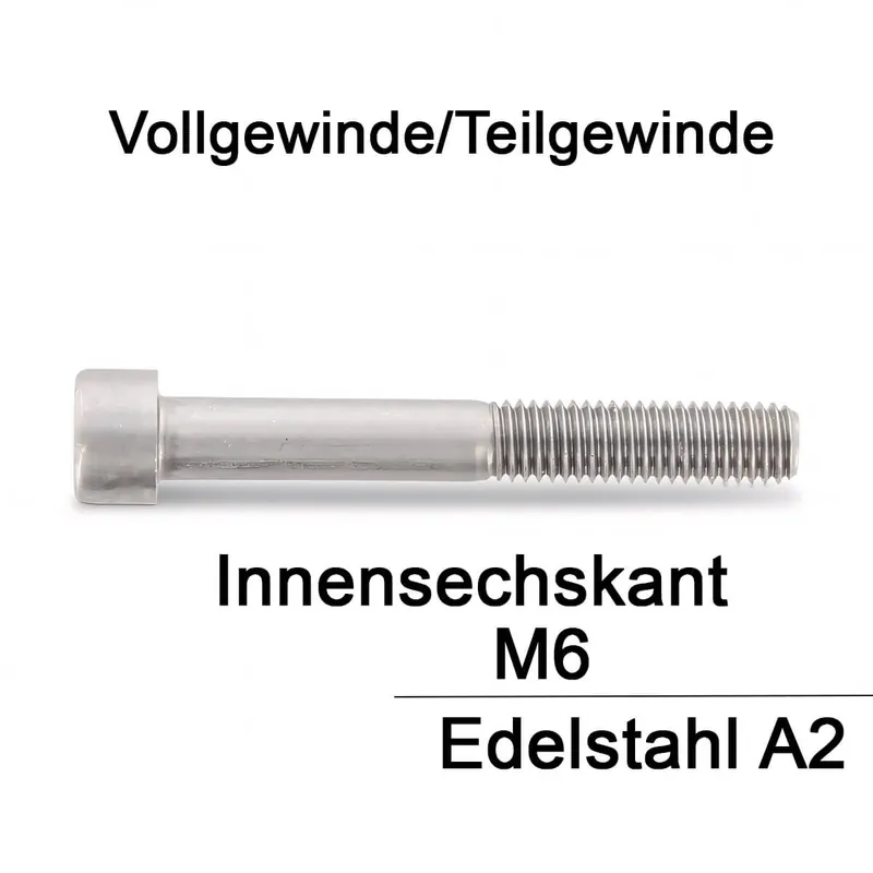 Zylinderschrauben ISO 4762 / DIN 912 – M6x40 – Innensechskant – A2 – 100 Stück (Reyher) Schnäppchen