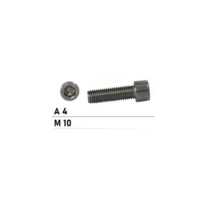 Zertifiziert Zylinderschraube ISO 4762 (DIN 912) – M10x30 – Innensechskant – Vollgewinde – A4-70 – 100 Stück – S&P