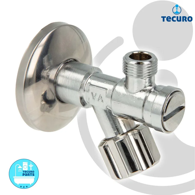 tecuro Eckventil mit Schmutzfilter 1/2 Zoll AG x 3/8 Zoll Außengewinde, Messing verchromt Finale Aktion