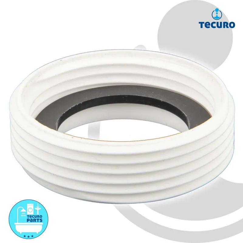 Markenprodukt tecuro Reduzierstück für Siphon-Ablauf 1 1/4 IG x 1 1/2 AG, inkl. Dichtung