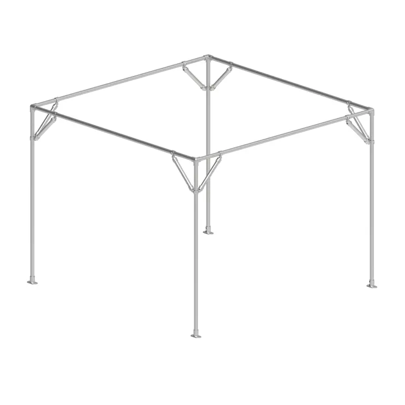 Sichere Zahlung Modulare Metallpergola – stahlgrau